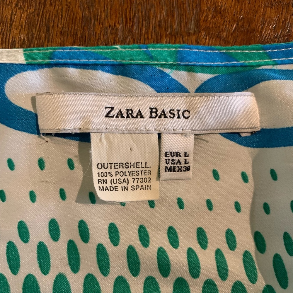 Zara Basic Size Large Short Sleeve Multicolored O… - image 8